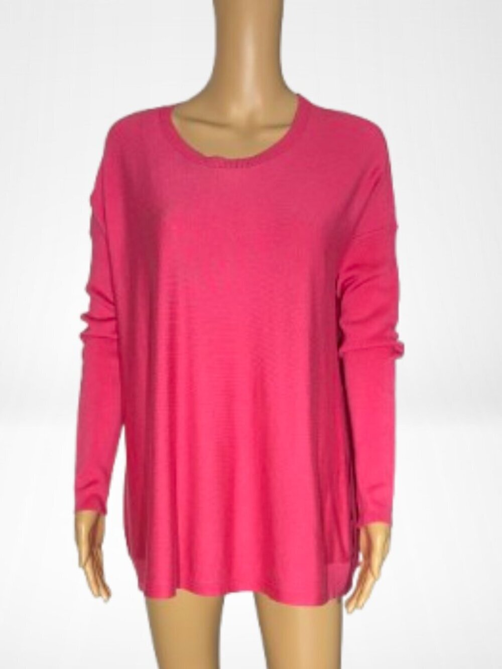 Eileen Fisher Roundneck Box-top Sweater Tencel Knit Stretch Oversized Small